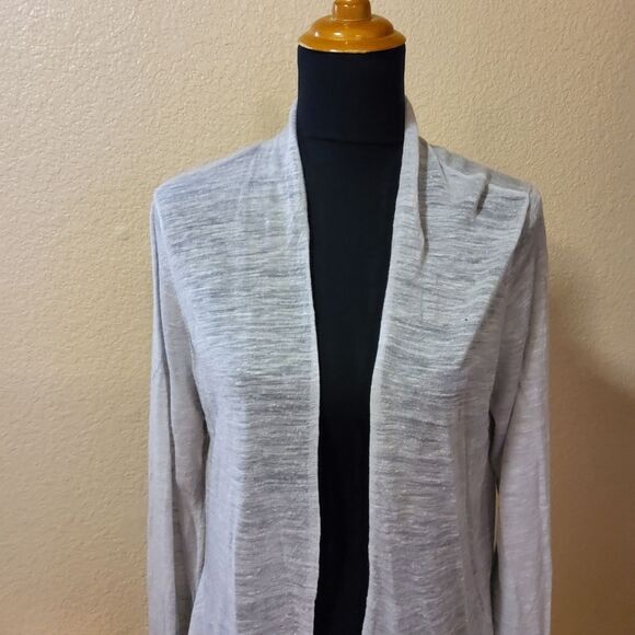 Eileen Fisher Tencel Linen Blend A-Line Long Lightweight Cardigan Sweater XL - Picture 2 of 8